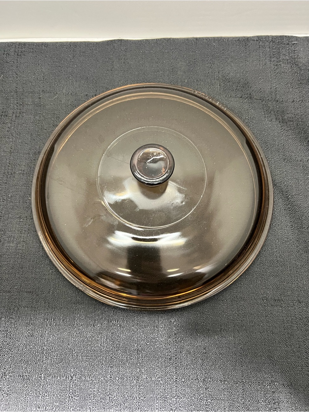 Pyrex 624C Replacement Glass Lid 8" Round Fits 2 Qt Casserole Brown/Amber